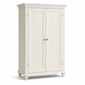 Armadio a 2 Ante in Legno Bianco 200x100x50cm