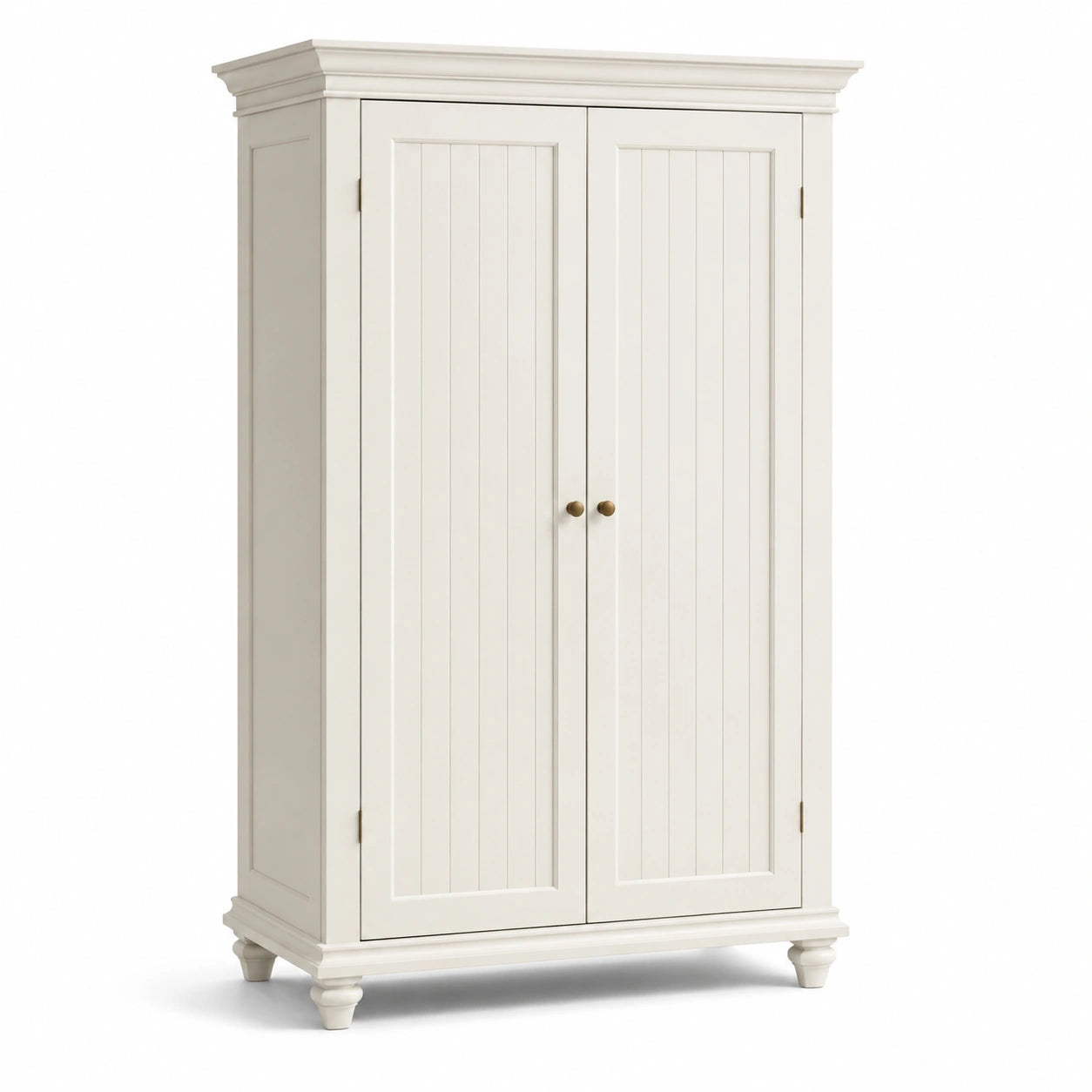 Armadio a 2 Ante in Legno Bianco 200x100x50cm