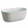 Vasca da bagno ovale freestanding resina bianco/grigio