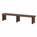 Panca in legno massello di quercia marrone 200x30x45 cm