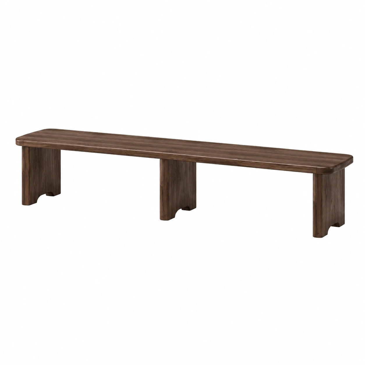 Panca in legno massello di quercia marrone 200x30x45 cm