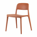 Sedia da pranzo in polipropilene marrone altezza 80 cm