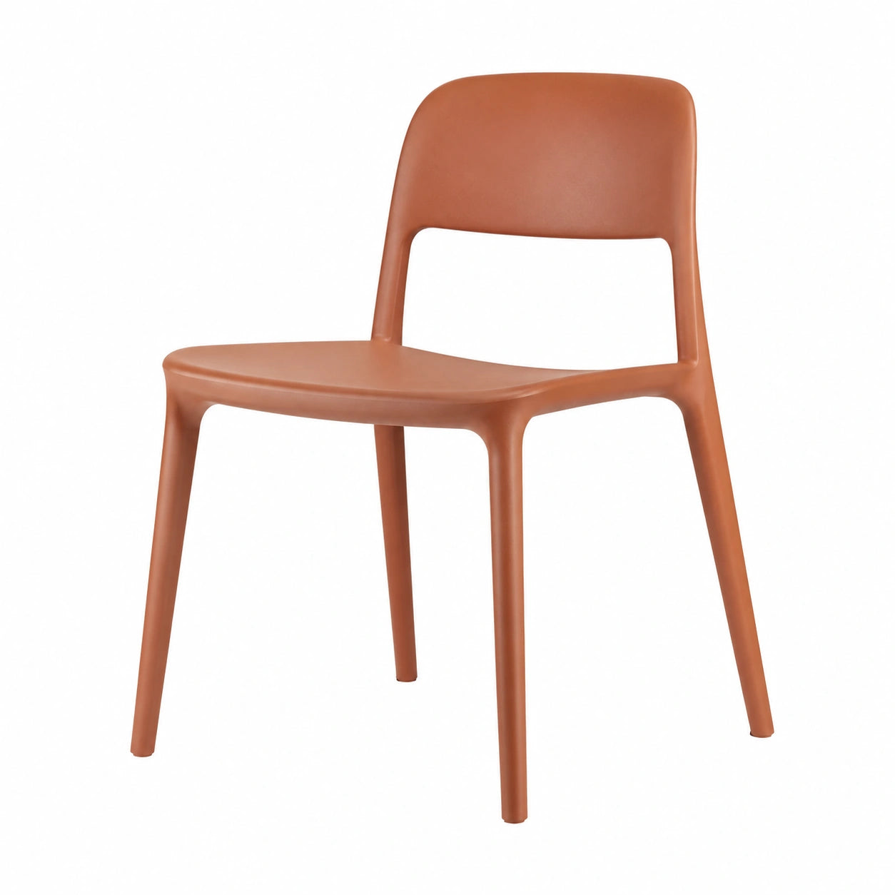 Sedia da pranzo in polipropilene marrone altezza 80 cm