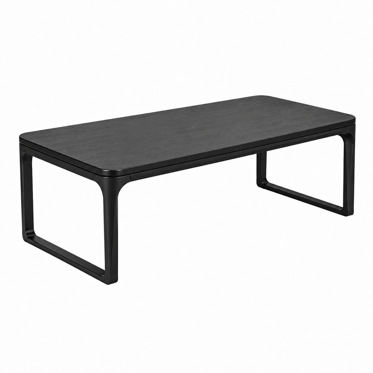Tavolo rettangolare in legno e metallo nero 200x100x75 cm